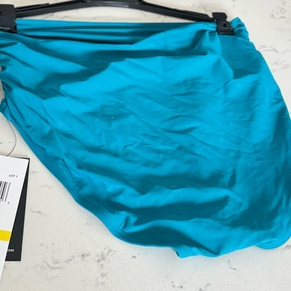 Coco Reef Classic Solids Impulse Rollover Bikini Swim Bottom Blue teal cove